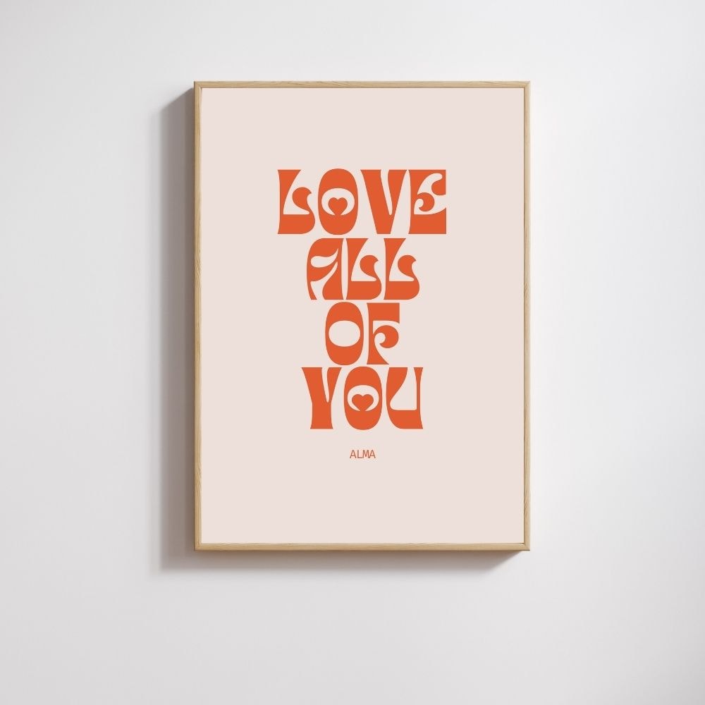 Minimalistisches Poster im Letterdesign DIN A4