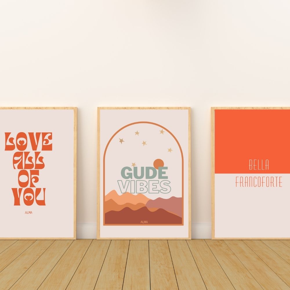 Minimalistisches Poster im Letterdesign DIN A4